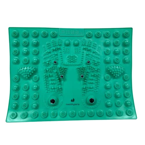 Foot Massage Mat Pad, Acupressure Mat for Feet, Foot Reflexology Massager for Women and Men, Anti-Slip Mat for Heel and Arch Pain (Green)