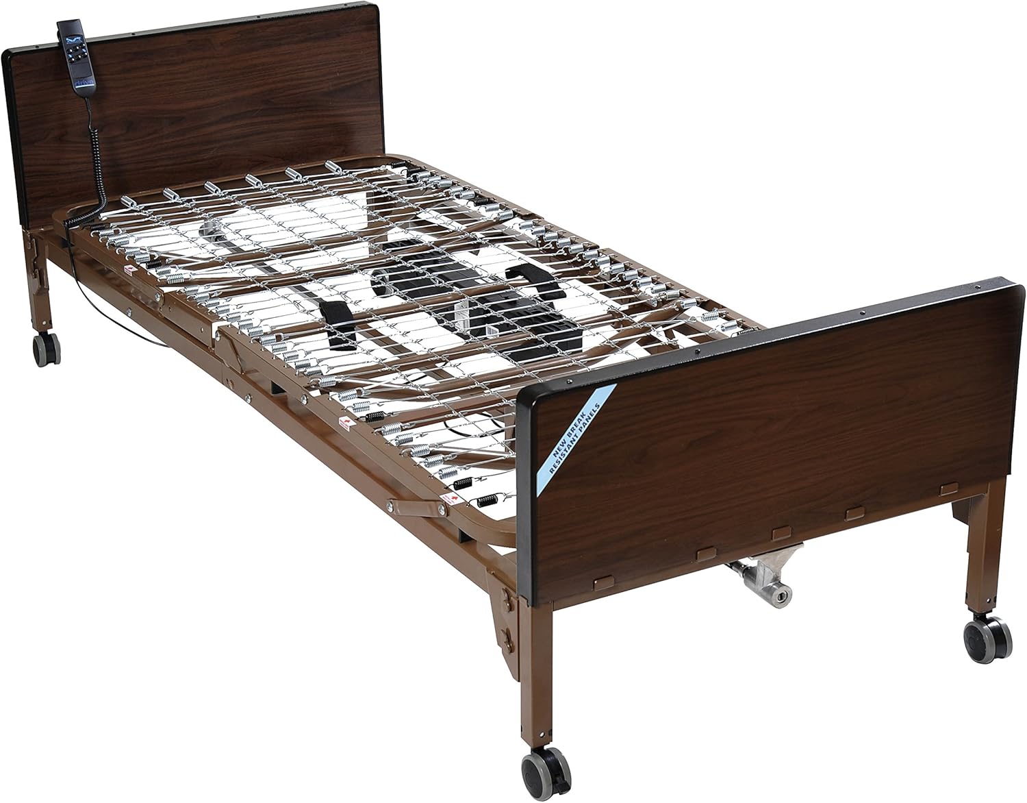 Drive Medical Delta Ultra Light Full Electric Bed with Full Rails and Foam Mattress, Model - 15033BV-PKG-2