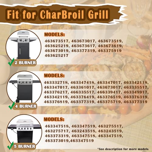 Grill Parts Kit Replacement for Charbroil Performance 300 2-Burner 463625217 Gas Grills Charbroil 463625219 463377319 463625217 463673519 463375919 G4705200W1 Grill Parts, 304 Stainless Steel