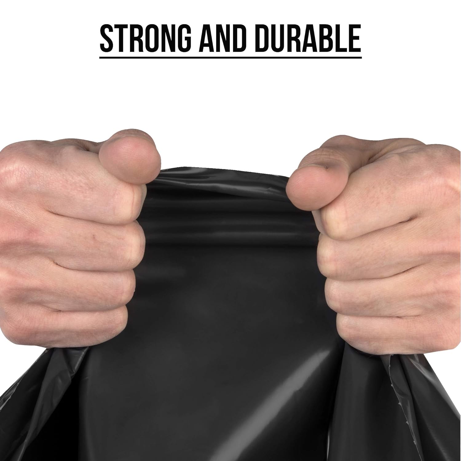 Ultrasac 39 Gallon 1.1 MIL Black Drawstring Trash Bags - 33.5