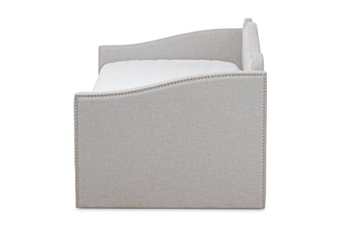Baxton Studio Kaarina Fabric Daybed with Trundle, Twin