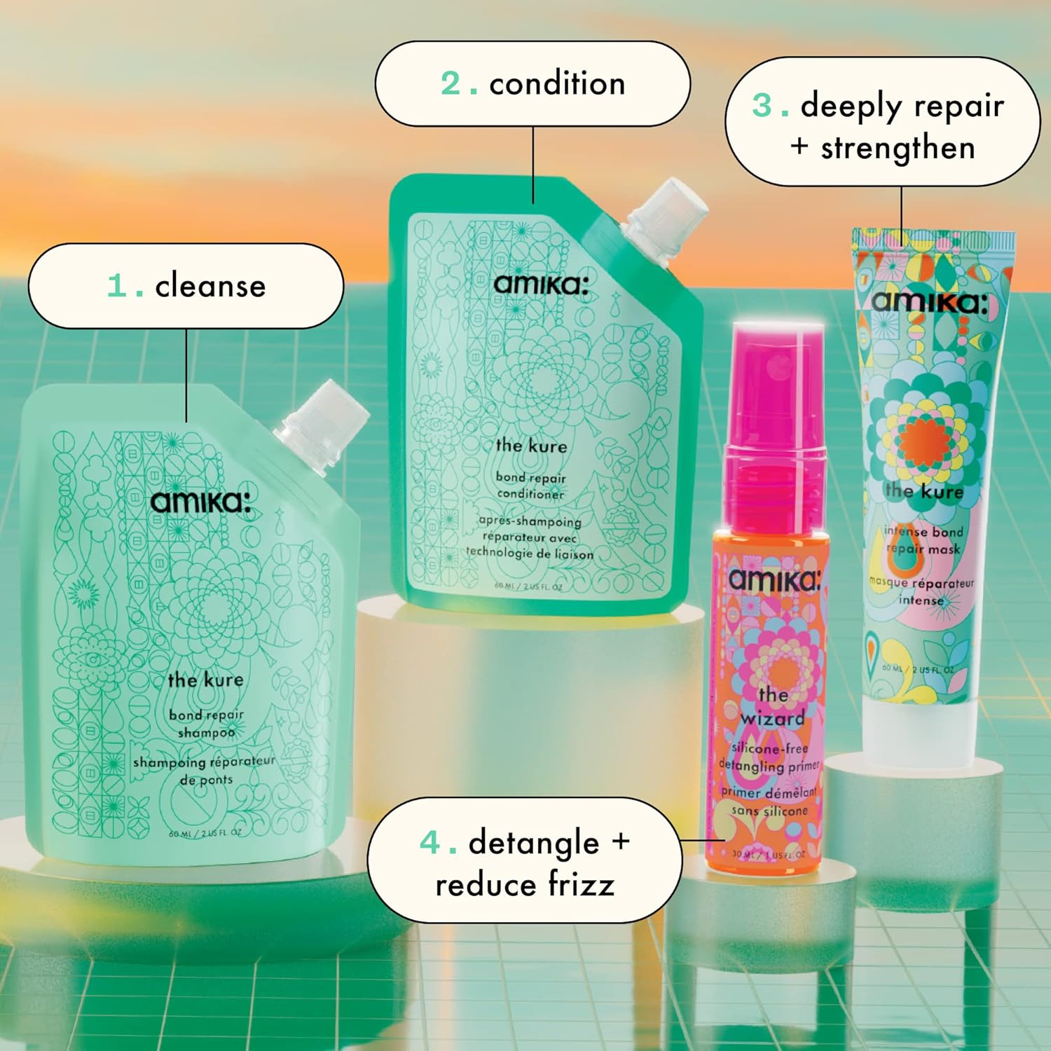 amika rescue team hair routine trial set