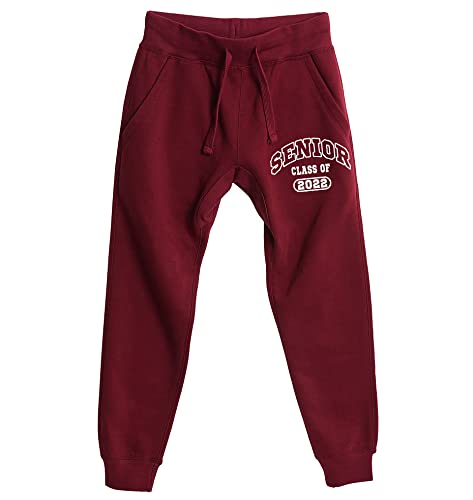 Men's Senior Class of 2022 Burgundy Fleece Jogger Sweatpants