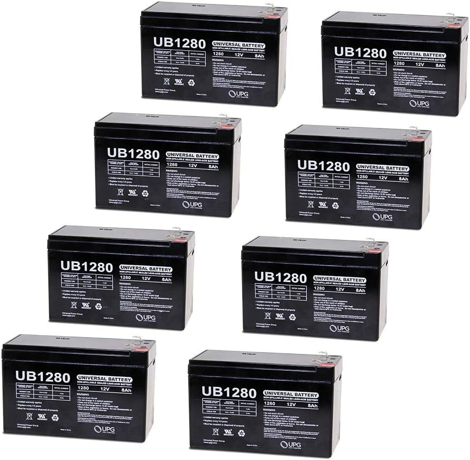 12V 8Ah APC Back-UPS ES 650 UPS Battery : Replacement - 8 Pack