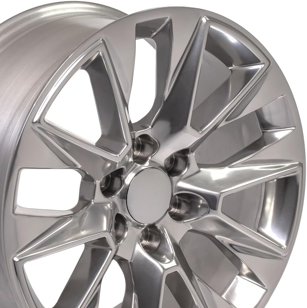 OE Wheels LLC 20 inch Rim Fits 6x139.7 Silverado Suburban Tahoe Sierra Yukon Escalade CV26 20x9 Polished Wheels Hollander: 5920