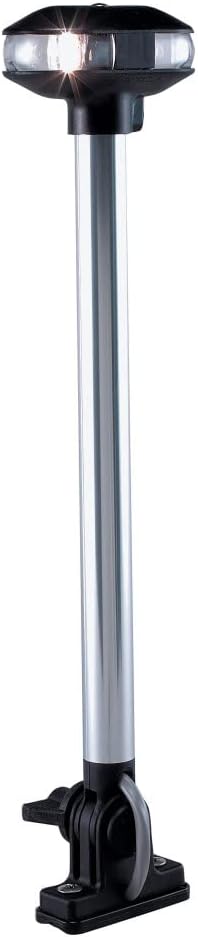 Perko 1284DP0CHR Vertical-Mount Fold-Down Combination Masthead/White All-Round Light - 13-1/8