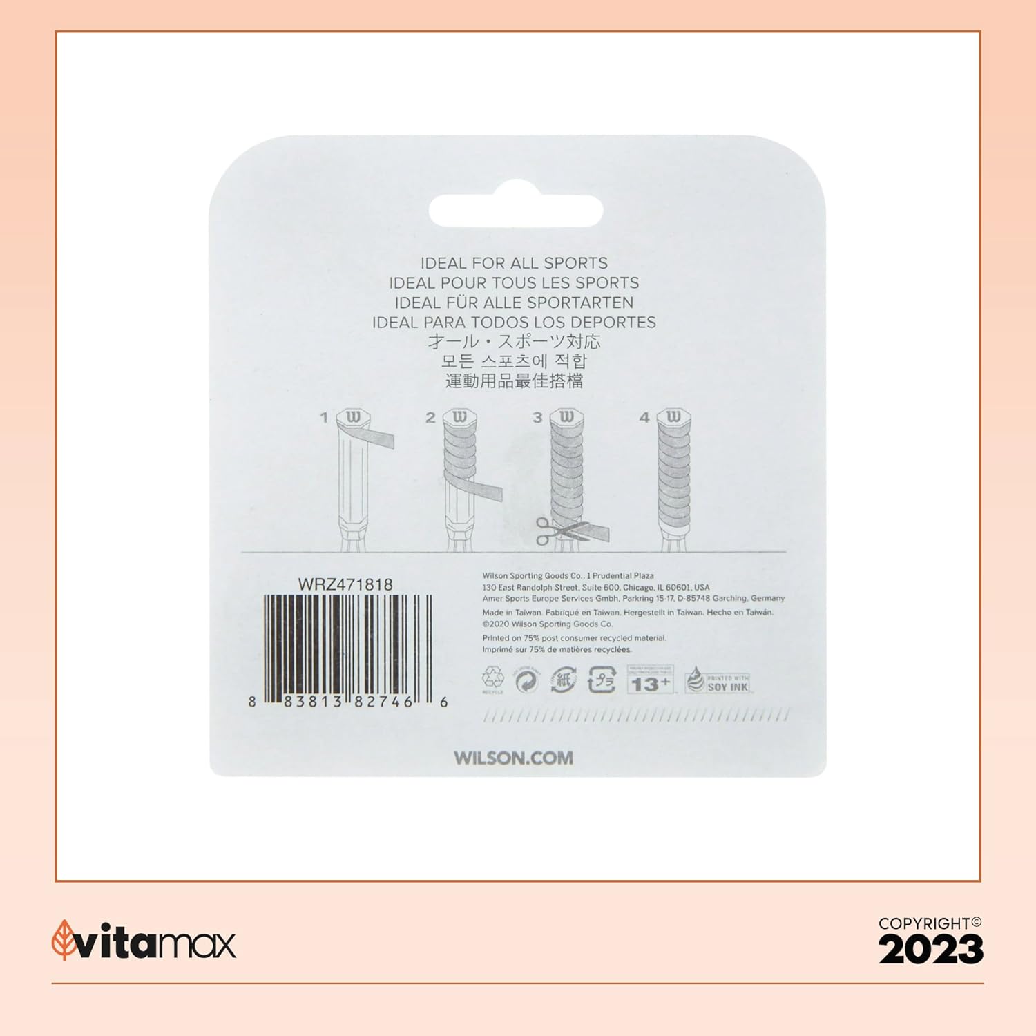 Wilson Tennis Racket Overgrip Ultra Wrap, White - 3 Pack + Exclusive Elevate Your Tennis Skills VitaMax Guide (2 Items Total)