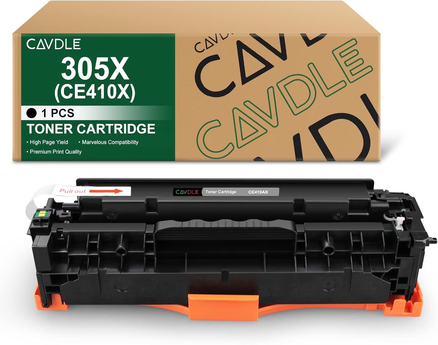 305X Remanufactured Black Toner Cartridge Replacement for HP 305X 305A CE410A CE410X CE411X CE412X CE413X Work with HP Pro MFP M351A M375nw M451nw M451dn M451dw M475dw M475dn High Yield-1 Pack