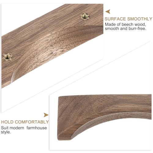 uxcell 2Pcs Wood Drawer Pulls Handles with Screws Set 96mm/3.78