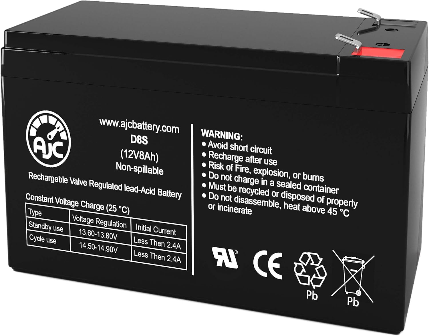 AJC Battery Compatible with APC BackUPS XS1000 BX1000G 12V 8Ah UPS Battery