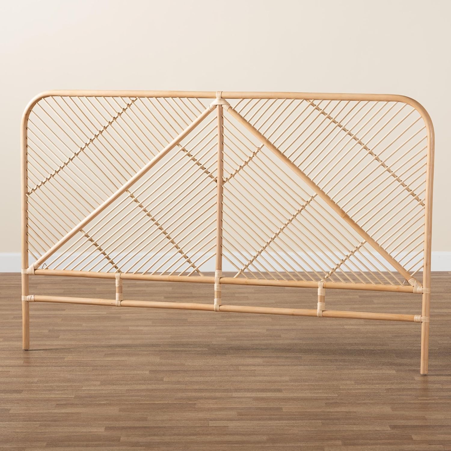 Baxton Studio Walid Natural Rattan Headboard, Queen