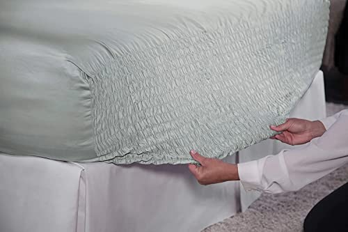 100% Cotton Flannel Queen Size Set with Deep Pocket 7” to 20” Fitted Sheet, Flat Sheet and 2 Pillow Cases, Slate Blue