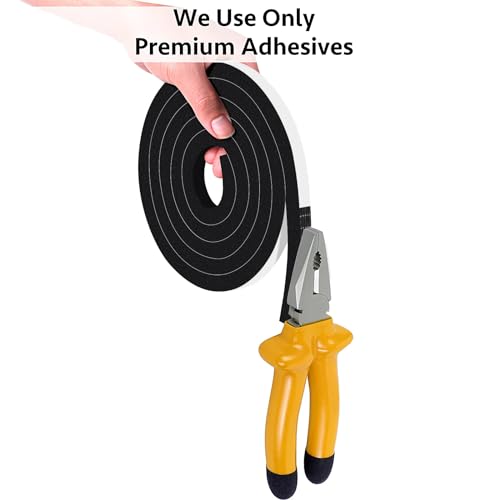 Upgraded Strong Adhesive Foam Weather Stripping Door Seal Strip Insulation Tape for Insulating Door,Window, Air Conditioner Soundproof Self Adhesive Sealing Weatherstrip(1 in x 1/4 in x 33 Ft)