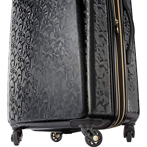 American Tourister Belle Voyage Hardside Luggage with Spinner Wheels, Black, Checked-Large 28-Inch