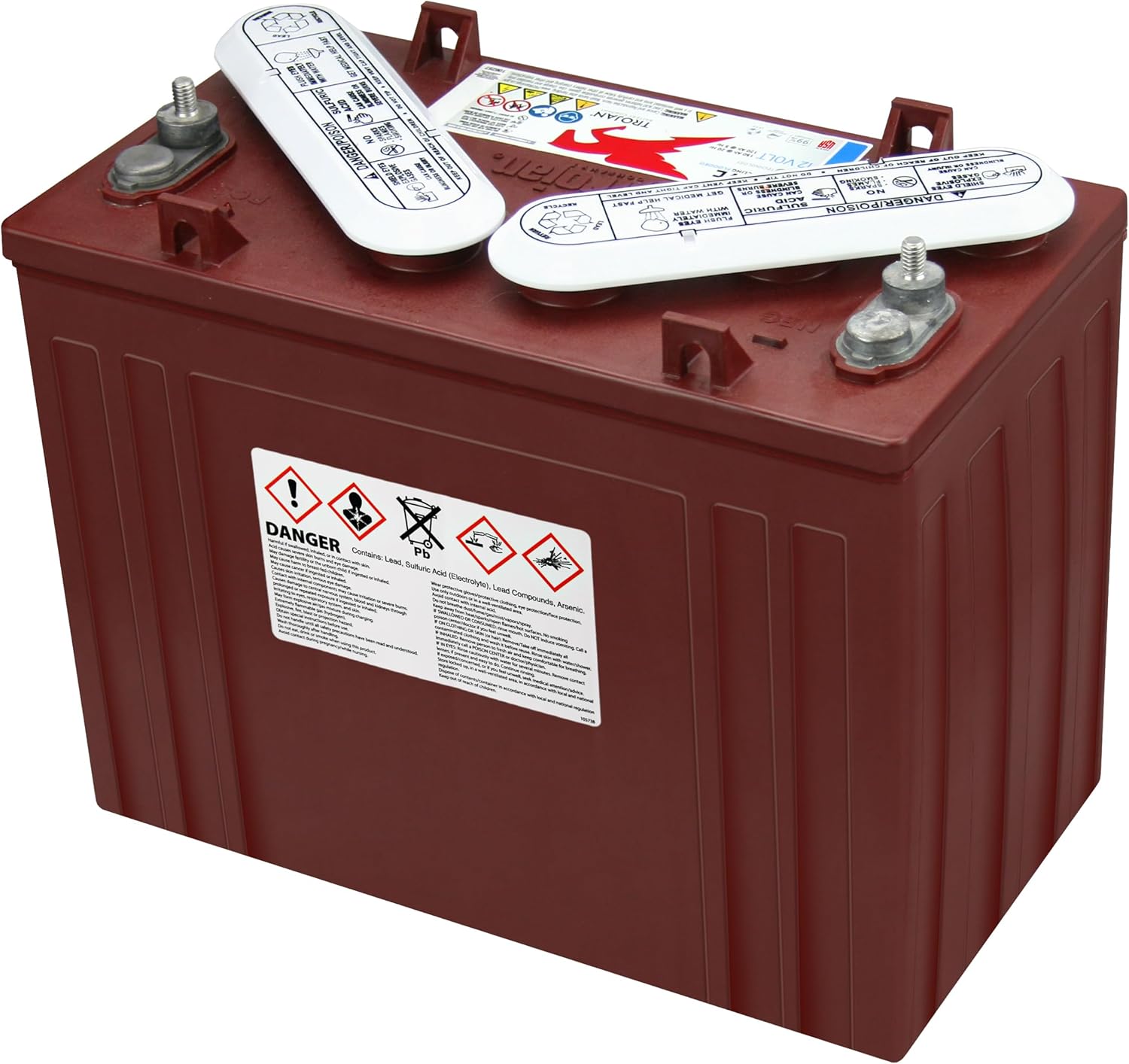 Trojan T-1275 12V 150Ah Flooded Lead Acid GC12 Deep Cycle Battery x2