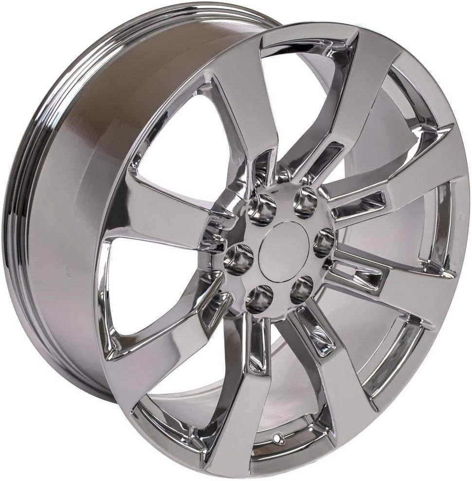 OE Wheels LLC 22 inch Rim Fits 6x139.7 Silverado Suburban Tahoe Sierra Yukon Escalade CA82 22x9 Chrome Wheels Hollander: 5409