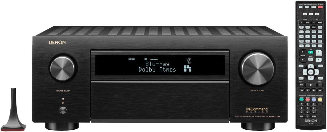 Denon AVR-X6700H 8K Ultra HD 11.2 Channel (140Watt X 11) AV Receiver - 3D Audio & Video with IMAX Enhanced, Built for Gaming, Music Streaming, Alexa + HEOS