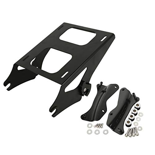 SLMOTO Detachable Two-up Tour Pack Pack Mounting Luggage Rack & 4-Point Docking Hardware Kit Fit for Harley Davidson Touring Road King Street Glide Road Glide 2014-2023