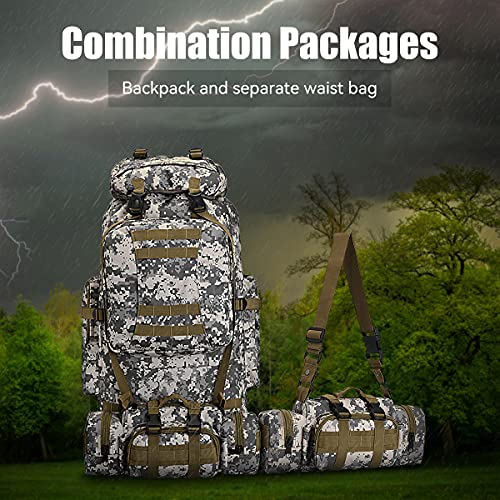 King'sGuard 100L Camping Hiking Backpack Molle Rucksack Military Camping Backpacking Daypack