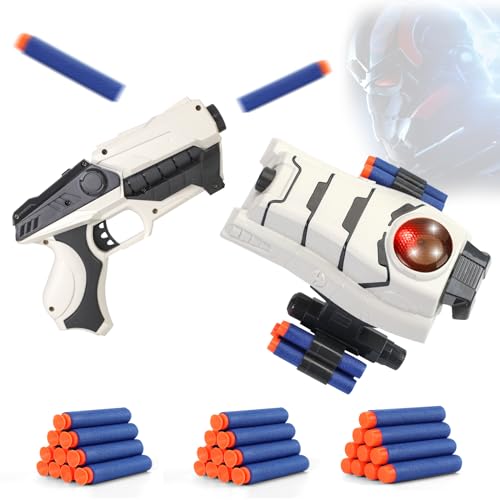 Dart-Blasting Hammer Toys Guns with Light -Toys for 6+ Year Old Boys,Kids Roleplay Toy Thunder Mjolnir includes 30 Darts Gift for Boys & Girls Shooting Game Toy