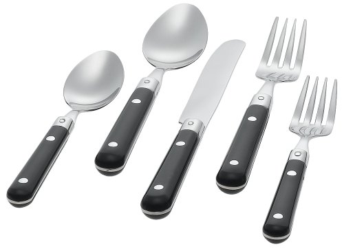 Ginkgo International Le Prix 20-Piece Stainless Steel Flatware place Setting, Persimmon, Service for 4