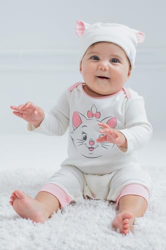 Disney Winnie The Pooh 101 Dalmatians Lion King Mickey Mouse Minnie Mouse Baby Snap Coverall and Hat Newborn to Infant