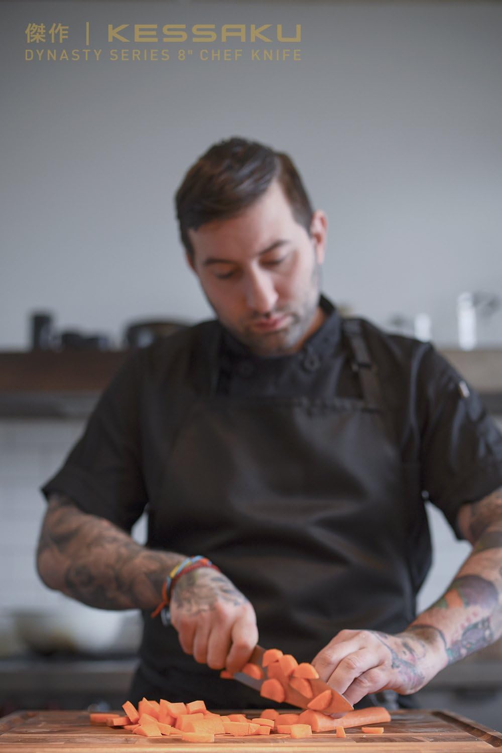 8-Inch Chef & 7-Inch Santoku Knife Set - Dynasty Series - German HC Steel - G10 Full Tang Handle