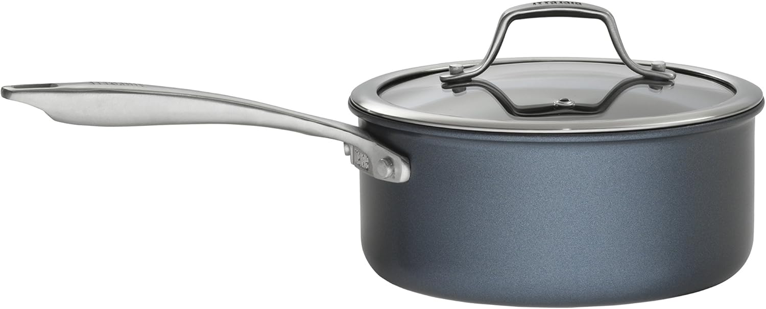 Bialetti Sapphire Hard Anodized Nonstick 10-Piece Oven-Safe Cookware Set, Gray - 10-Piece Set, Hard Anodized Aluminum, Nanotec-Infused Nonstick Surface, Stainless Steel Handles, Versatile, Oven-Safe