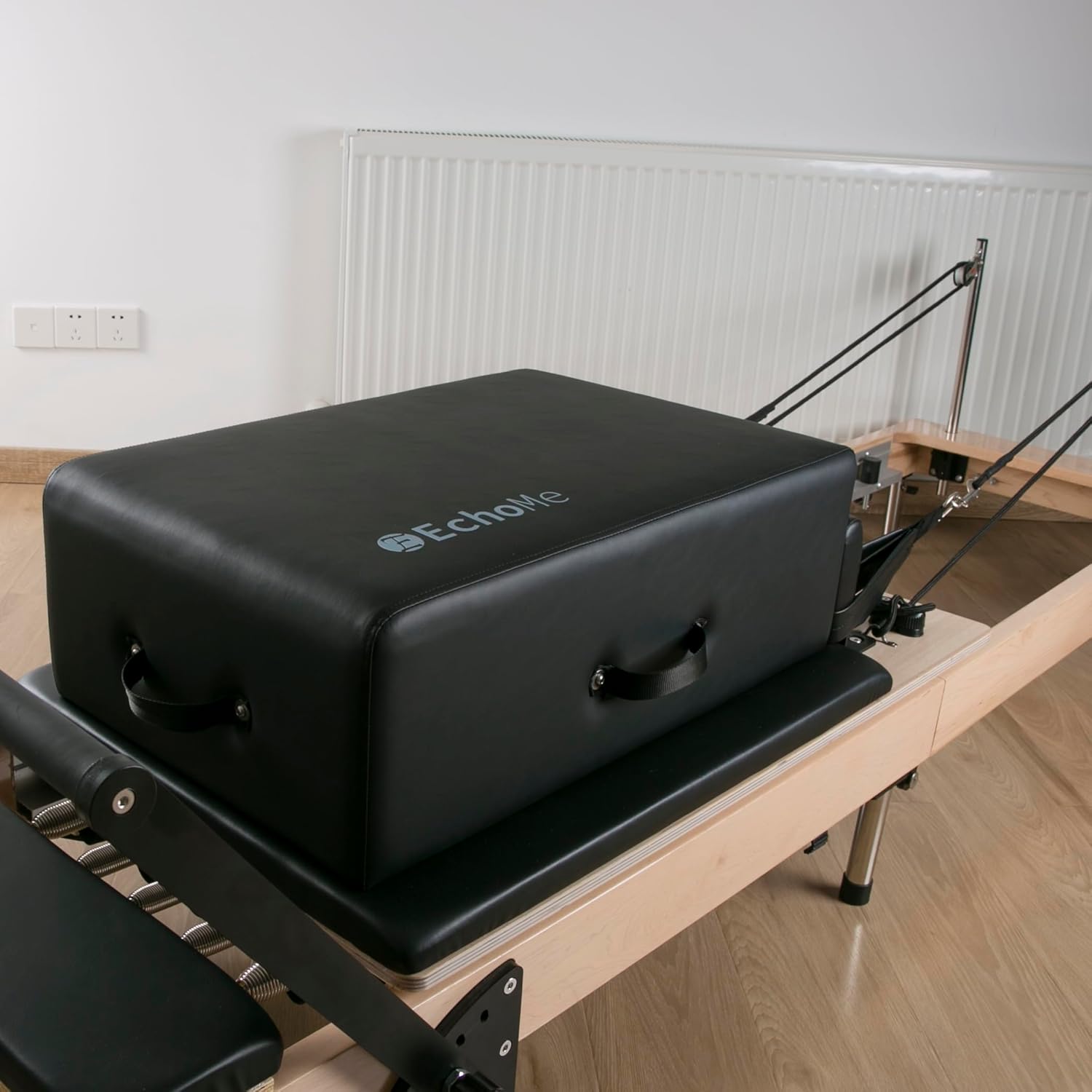 Pilates Reformer Sitting Box, Pilates Reformer Accessory for Exercises (Soft Darker)
