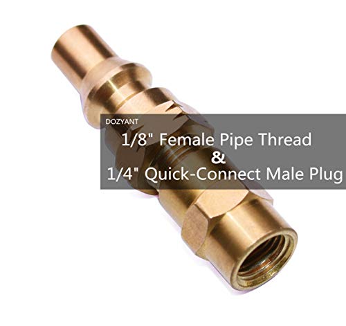 DOZYANT 12FT Propane Quick Hose Disconnect Conversion Kit for Weber Q Grill, Easy Connects to RV Trailer Low Pressure System