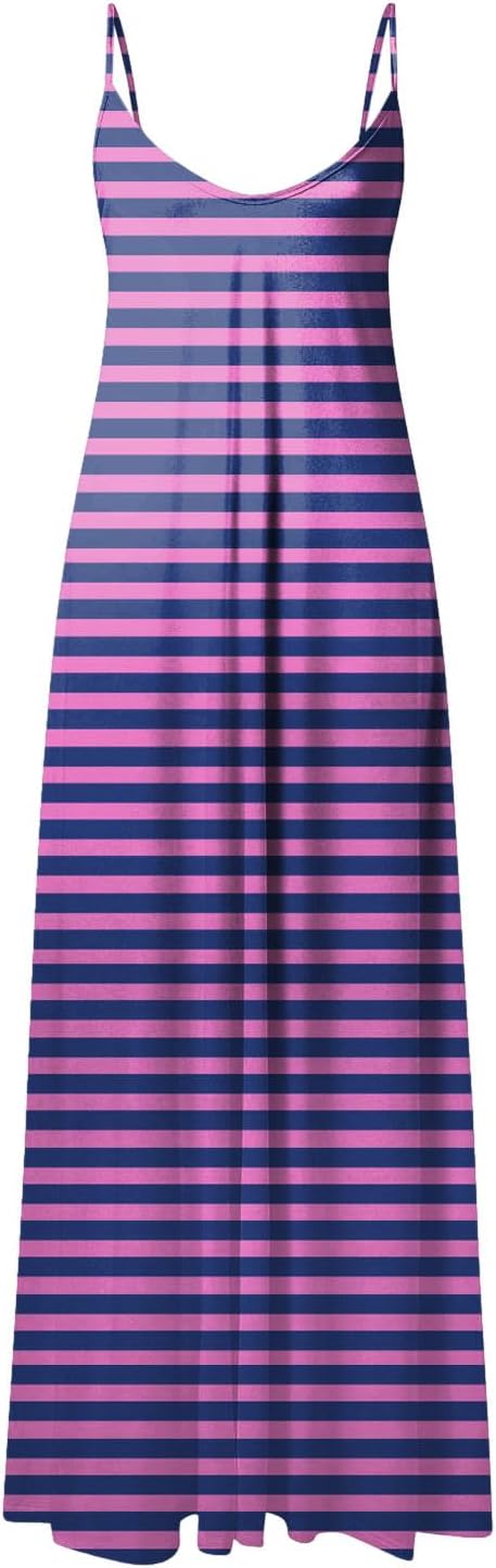 XJYIOEWT Mother of The Bride Dresses for Wedding with Pockets,Women Summer Sexy V Neck Suspender Long Dress