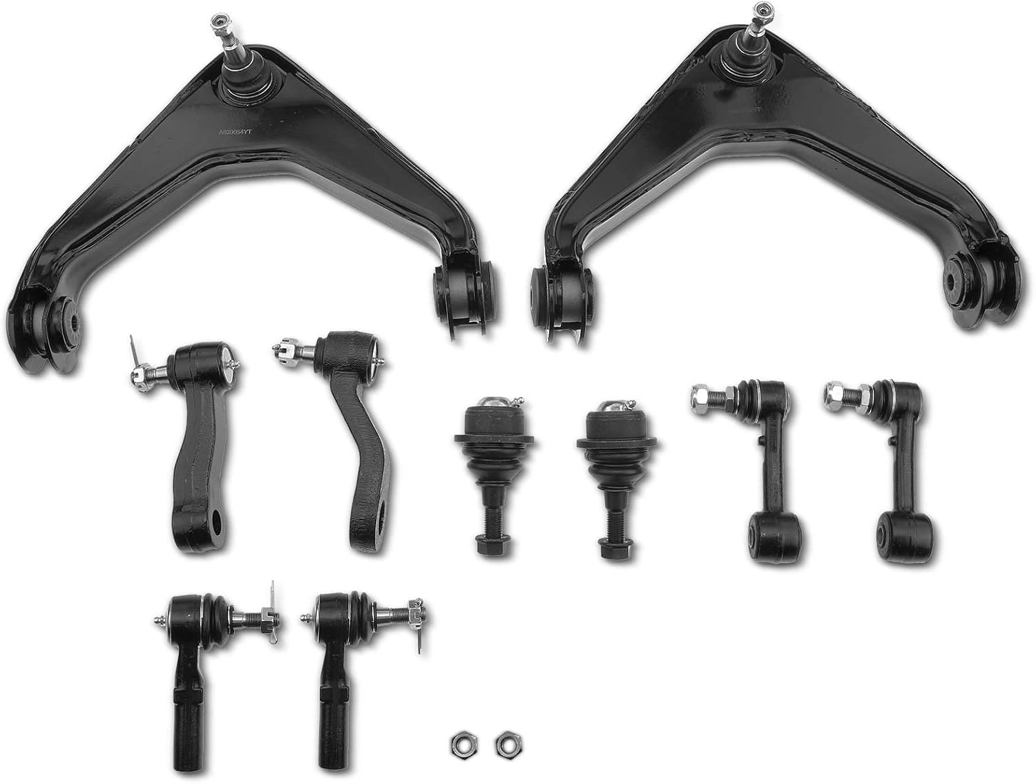 A-Premium Set of 10, Front Upper Control Arm, Lower Ball Joint, Outer Tie Rod End, Rear Sway Bar Link, Compatible with Chevy & GMC - 2001-2007 - Silverado 3500 (Classic) & Sierra 3500 (Classic)