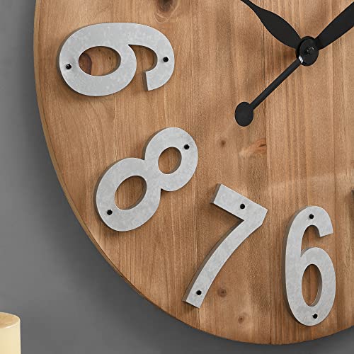FirsTime & Co. Slat Wood Wall Clock, 22.5