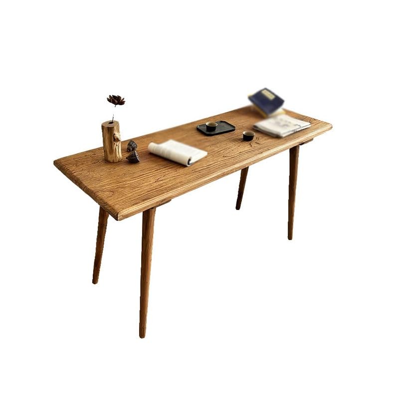 Deask Old Elm Large Desk Solid Wood Dining Table Retro Chinese Style Living Room Long Table Desk Simple Home Log Old Board Ergo Desk(160 * 70 * 75cm)