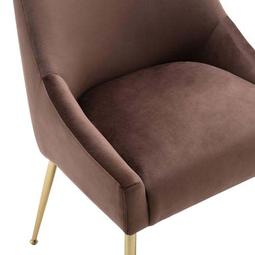 WestinTrends Carlo Upholstered Velvet Accent Chair with Gold Metal Legs (Set of 2), Royal Blue