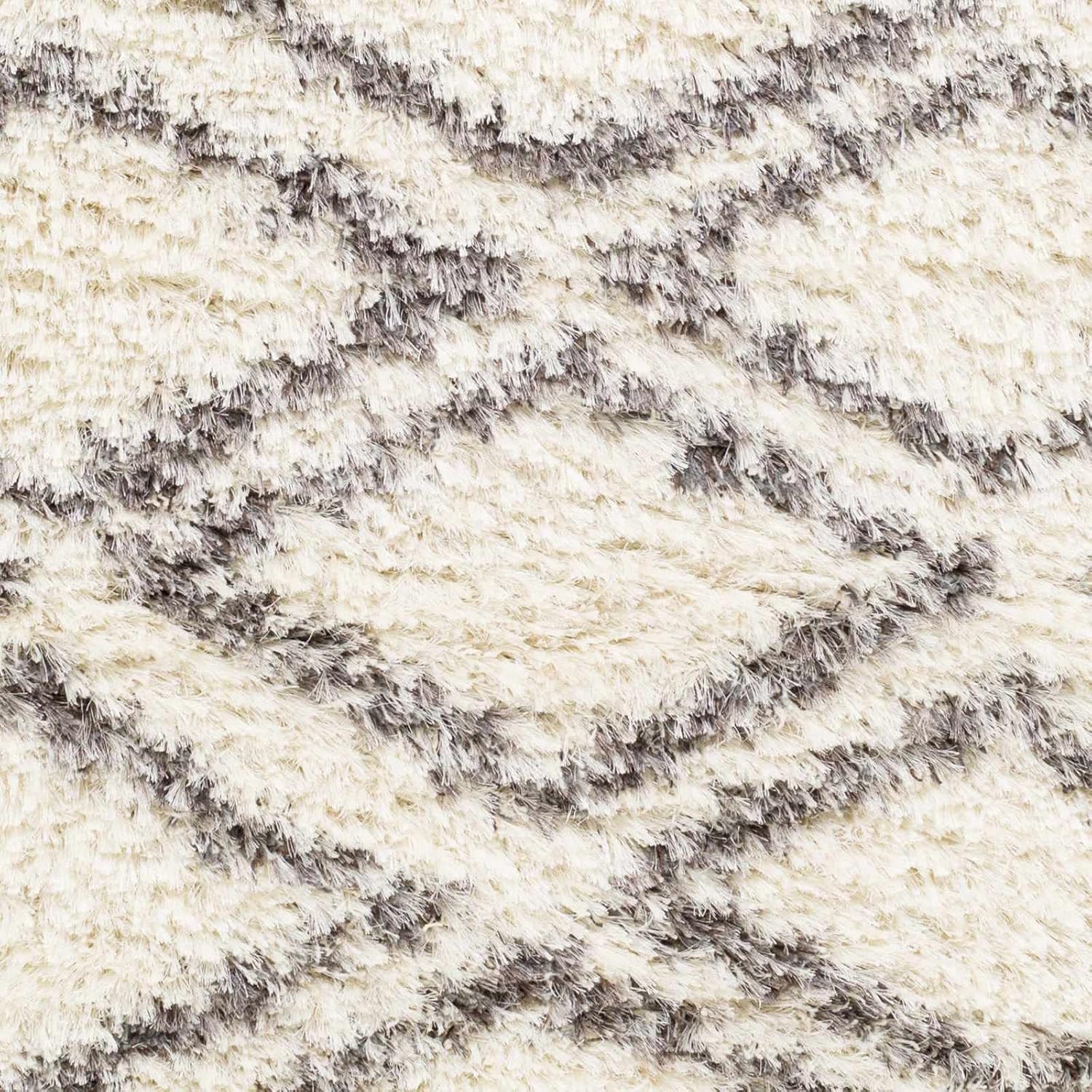 Hauteloom Seabrook Wool Living Room, Bedroom Area Rug - Bohemian/Global - Plush Pile - Beige, Gray, Brown - 7'10