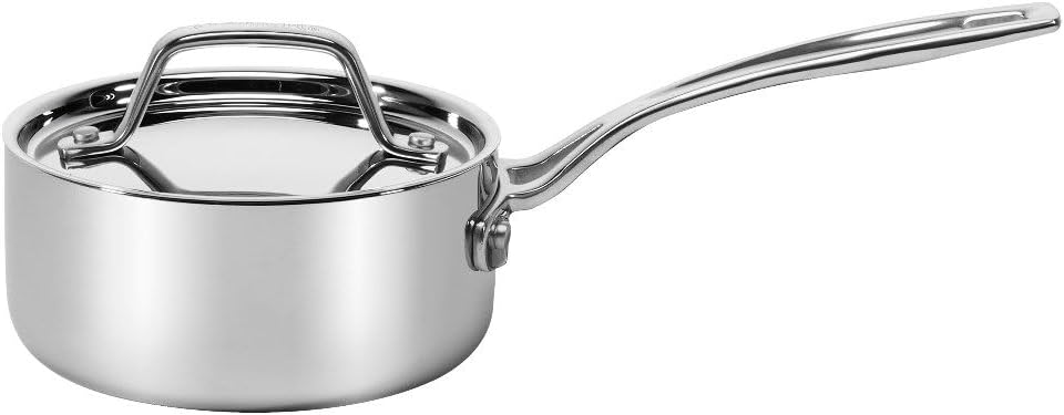 Cuisinart Custom Clad 5-Ply Stainless Cookware 1 Qt. Saucepan w/Cover, CC519-14