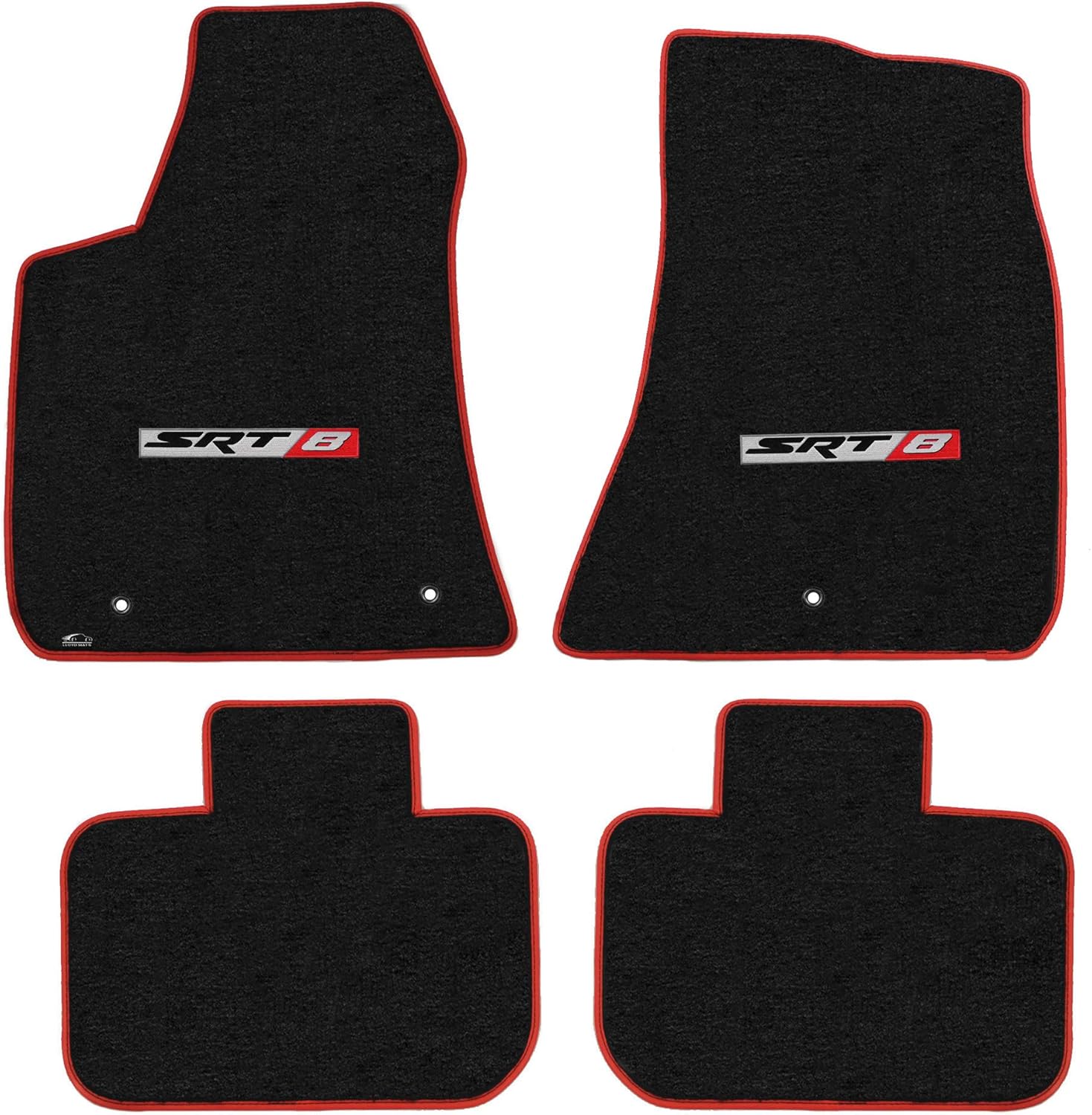Lloyd Mats Heavy Duty Premium Red and Black Vinyl Binding Floor Mats for Dodge Charger AWD/RWD 2011-2023 (Charcoal, 4PC RWD)
