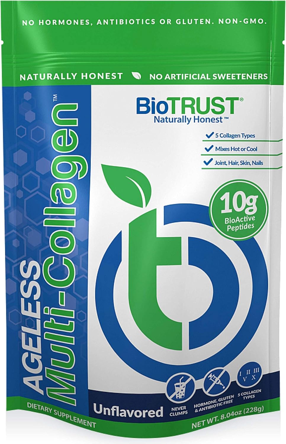 BioTrust Ageless Multi Collagen Protein a 5-in-1 Collagen Powder and Ageless Collagen Booster Capsule Bundle
