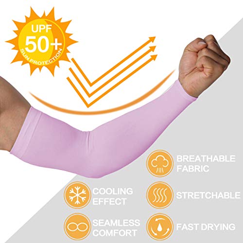4-Pairs Arm Sleeves for Men and Women - Tattoo Cover Up - Cooling Sports Sleeve for Basketball Golf Football