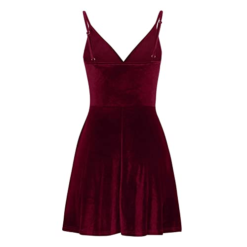 Women's Maxi Summer Dresses Cocktail Beach Evening Party Sexy Low Cut V Neck Mini Gowns Dress Cute Dresses