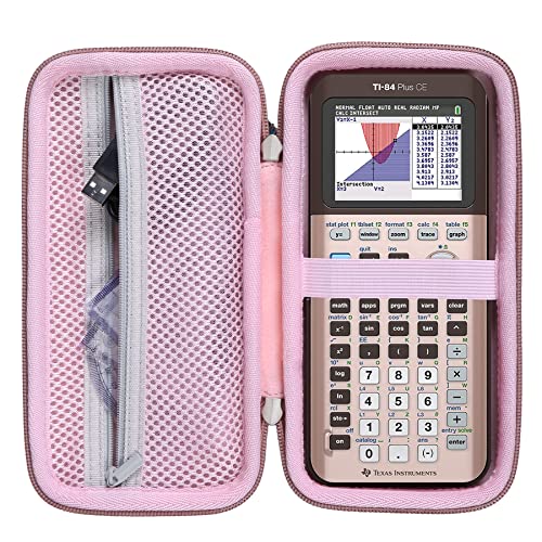 khanka Hard Travel Case Replacement for Texas Instruments TI-83 Plus/TI-84 Plus/TI-84 Plus CE Color Graphing Calculator, Case Only (Black)