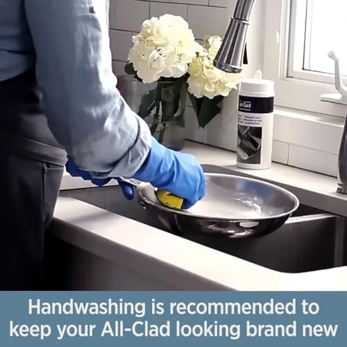 All-Clad D3 3-Ply Stainless Steel Fry Pan With Lid 10 Inch, Induction Compatible, Oven Broiler Safe 600F, Fast and Even Heat, Pots and Pans, Cooking Frying Pan, Skillet, Kitchen, Cookware, Silver