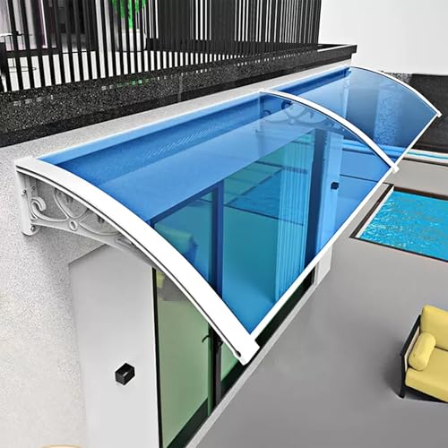 Door Awnings Exterior, Window Awning Door Canopy Polycarbonate Cover, UV/Rain/Snow Protection, Window Awning Canopy for Outdoor Patio & Front Doors(60x100cm/24x39.5in)