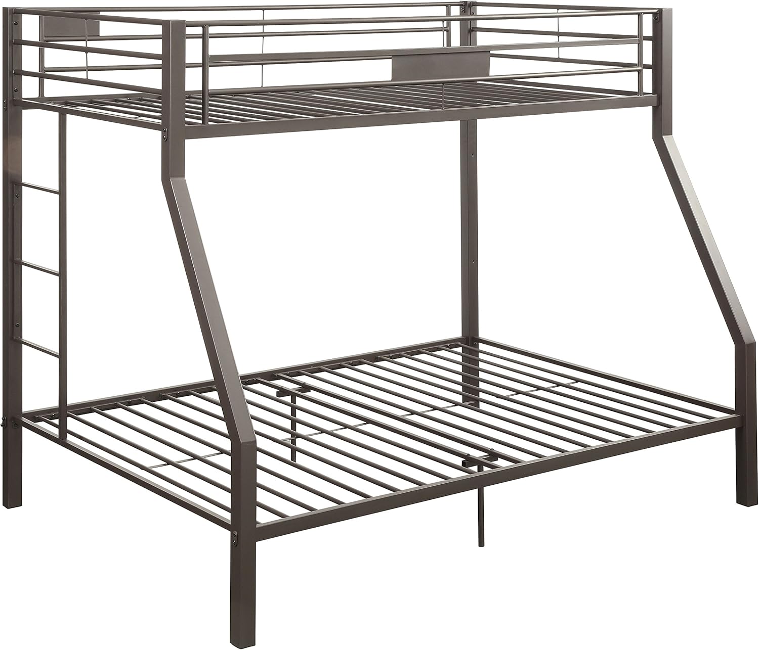 Bellemave Twin Over Full Metal Bunk Bed, for Kids Teens Adults (Sandy Brown)