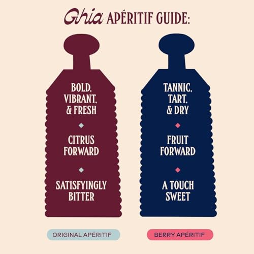 Ghia Non-Alcoholic Berry Apéritif - 500ml (1-Pack) | Botanical Mediterranean-Inspired Spirit Cocktail Mixer with Notes of Strawberry, Black Currant & Rosemary | Vegan, No Added Sugar