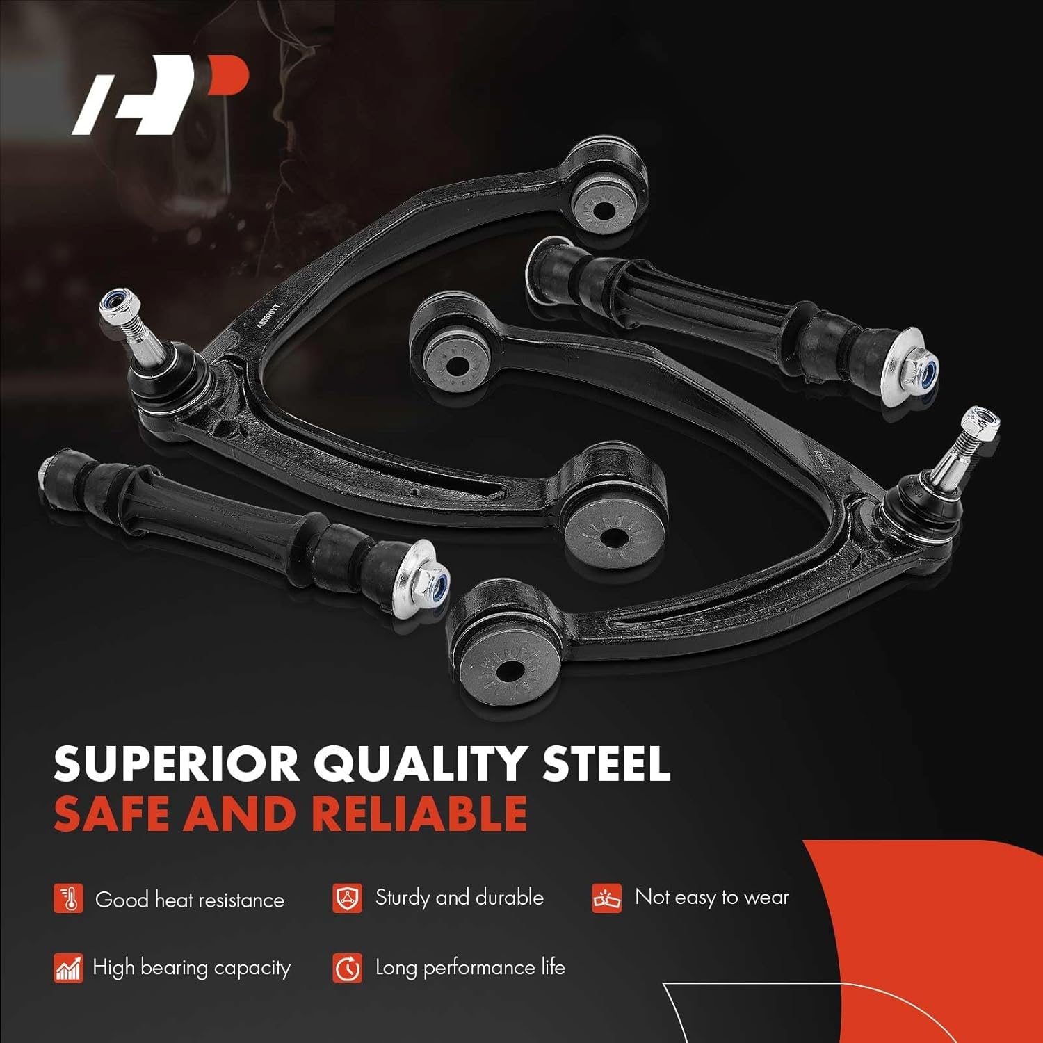 A-Premium 8Pcs Front Suspension Kit, Upper Lower Control Arm Sway Bar Link Outer Tie Rod End, Compatible with Chevrolet & GMC & Cadillac - Silverado 1500 Tahoe Suburban Avalanche Sierra Yukon Escalade