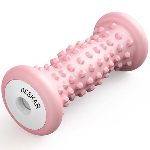 BESKAR Foot Massager Roller for Plantar Fasciitis Relief, Portable, Deep Tissue Muscle Massage, Foot Arch and Heel Pain, Reflexology Tool