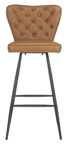 Safavieh Aster Bar Stool, Burgundy and Black