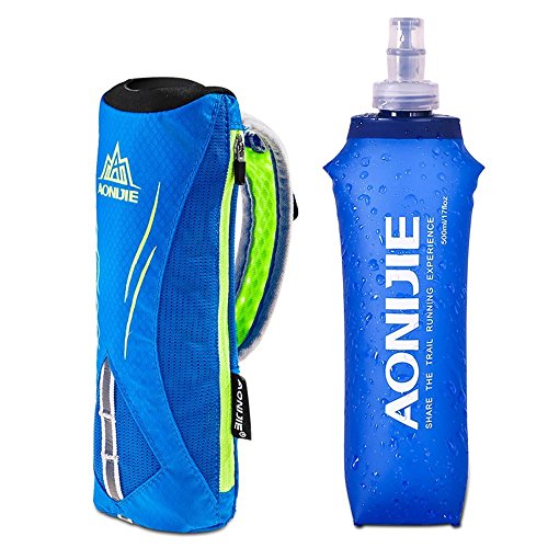 AONIJIE Lovtour Quick Shot Handheld Hydration Pack with 500ml BPA Free Collapsible TPU Water Soft Flask